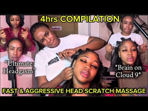 4HRS COMPILATION ASMR✨FAST AND AGGRESSIVE HEAD& EAR INTENSE MASSAGE,SPITPAINT THAT SENT SUSAN WEL