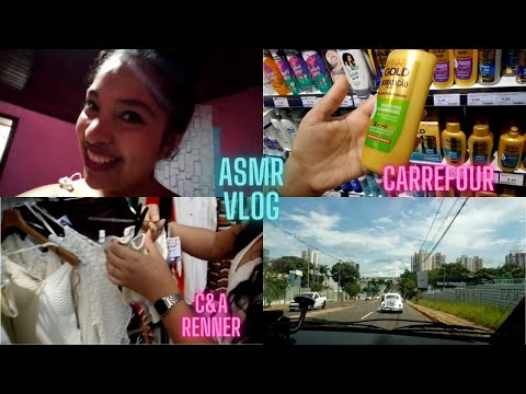 VLOG EM ASMR - Indo ao Shopping Campo Grande [C&A, Renner, Carrefour] Comprinhas para minha mãe