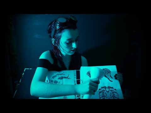 [ASMR] Roleplay // Cyberpunk Bar // Laser Tattoo Application // Retrowave Music