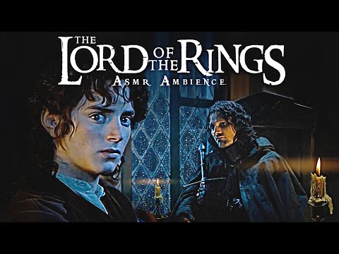 Prancing Pony Inn ◈ LOTR Ambience + Dialogue ◈ Aragorn & Hobbits [ASMR Rain sounds + Soft music]