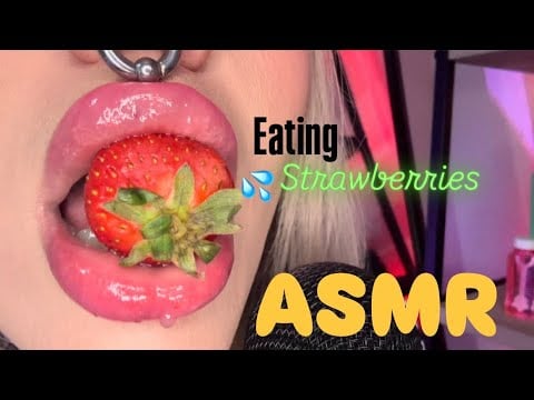 Eating Strawberries 🍓 ASMR Chewing Mouth Sounds