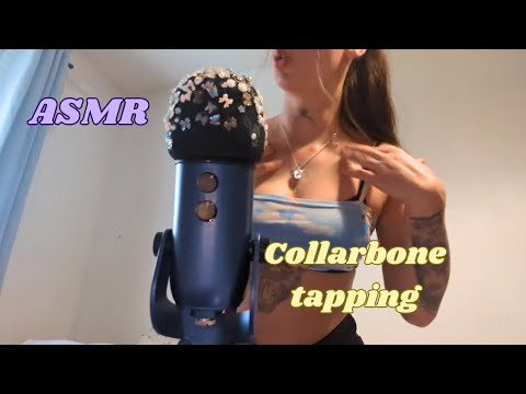 ASMR Rambles and tapping triggers ✨ ( collar bone tapping)+ ( mic triggers)