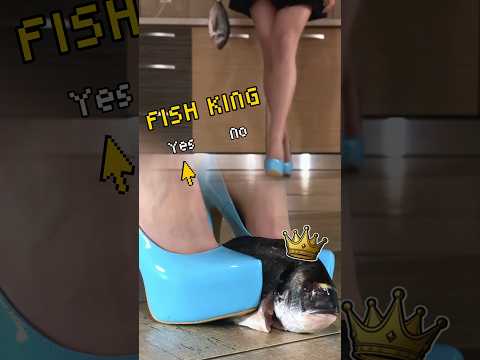 High Heels Crushing Food: Pea vs. Fish King! Oddly Satisfying ASMR