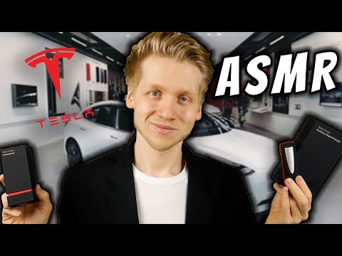 ASMR | TESLA Mitarbeiter verkauft dir ein AUTO und MERCHANDISE!