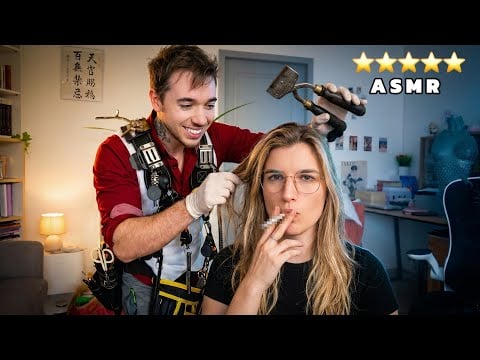 #ASMR : LE MEILLEUR COIFFEUR ⭐️⭐️⭐️  (ft @alinea-asmr )