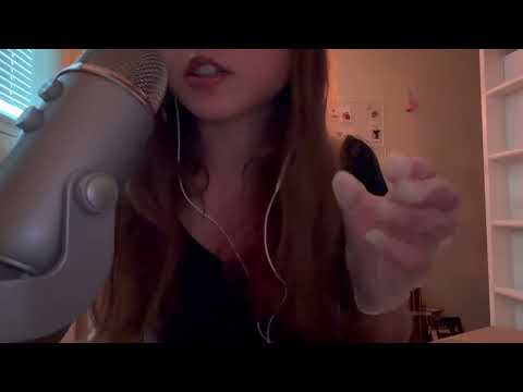 ASMR | inaudible whispering, teeth chattering, keyboard tapping, glove sounds | custom for ben