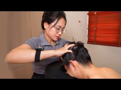 ASMR She Gave the PERFECT Head Neck Shoulder Massage for Stress Relief