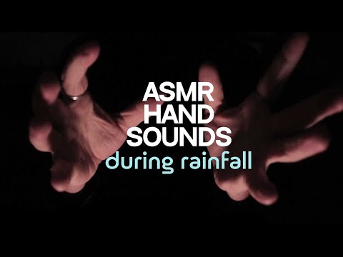 ASMR HAND SOUNDS AND INAUDIBLE WHISPERS💧During Rainfall💧