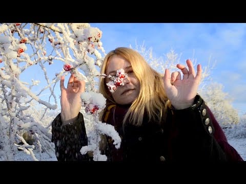 ASMR Fresh winter morning SNOW ❄️ I tried going barefoot but failed lol