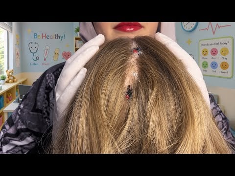 ASMR School Nurse 💆🏻‍♀️ Lice Check (no talking) 