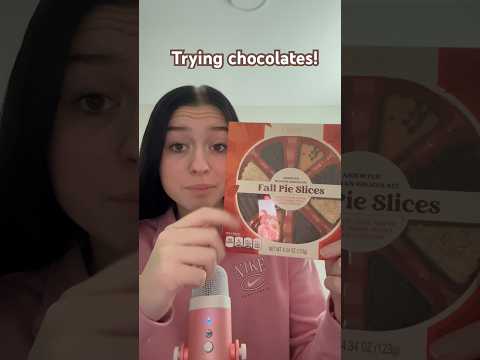 Trying fall pie slice chocolates! 🍫 #asmrsounds #asmrvideos #visualtingle #relax
