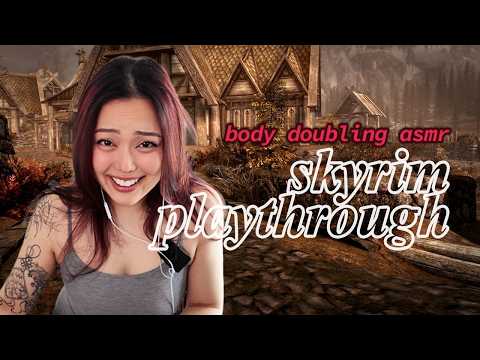let’s play skyrim 03 ☁️ body doubling asmr