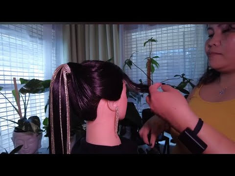 ASMR Valentine’s Hairstyle Perfectionist -Hair Fixing - Adjustment- Finishing Touches W/Accessories
