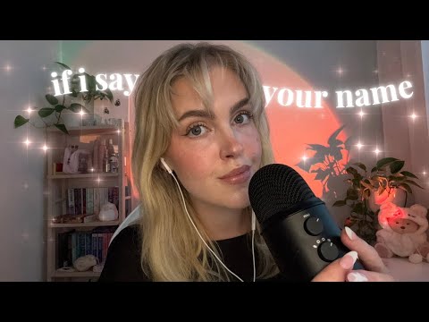 ASMR if i say your name, you can go to sleep | saying subscriber's names | closeup whispering