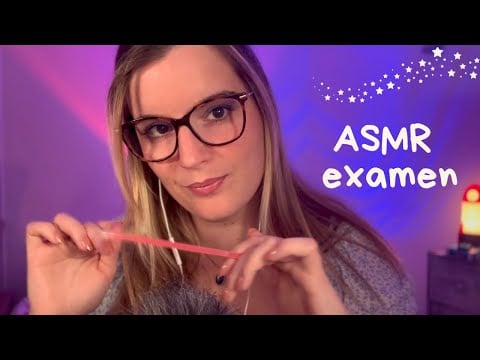 ASMR anti-stress avant un examen 💜 (Instructions, pinceaux, tapping…✨)