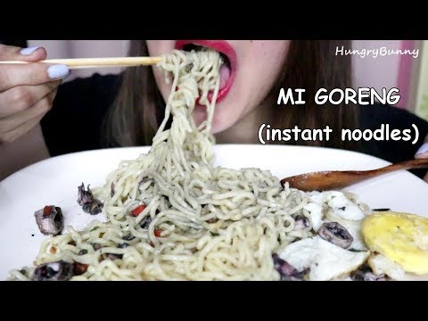 ASMR Noodles Mi Goreng with Squid | EATING SOUNDS | MUKBANG