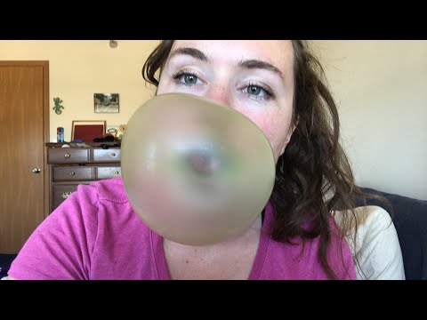 ASMR Gum Chewing/Hubba Bubba/ Mouth Sounds/ Hand Movements