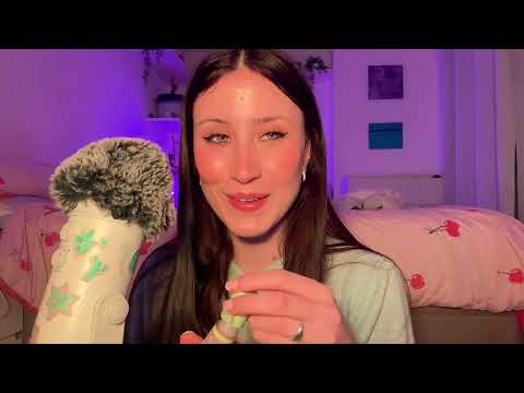 ASMR lipgloss application & mouth sounds