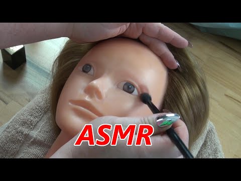 ASMR Makeup on Mannequin (NO TALKING)