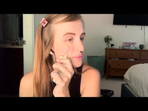whispering and natural tapping you to sleep while I get ready! ASMR ✨🖤😴 #asmrwhispers #asmrtapping 