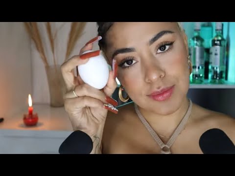 ASMR LIMPIANDO TU MALA VIBRA Y  TE LLENO DE BUENA SUERTE / MOUTH SOUNDS e INAUDIBLE