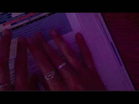 lofi asmr w/ my textbooks (page turning + tapping + hardcover book sounds)