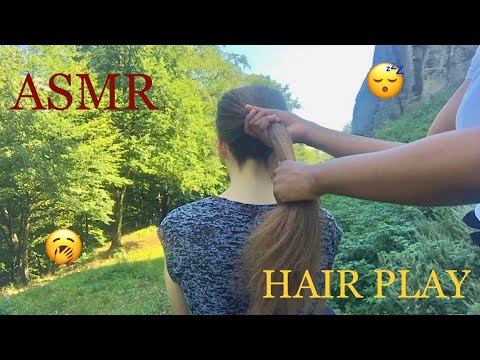 ASMR HAIR PLAY HAIR BRUSHING HAIR BRAIDING