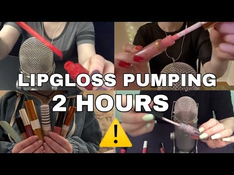 ASMR | 2 HOURS of LIPGLOSS PUMPING | FAST AND AGGRESSIVE | NO TALKING