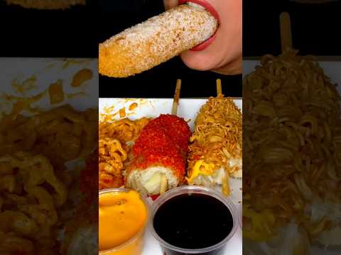 CRUNCHY KOREAN CORN DOG #asmr #korean #corndog #food #shorts
