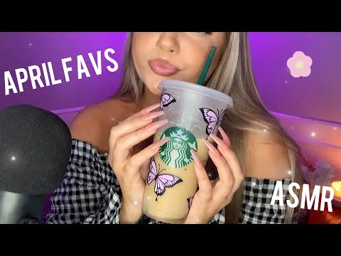 ASMR | April Favorites 💜 Long nail tapping & scratching (ramble)