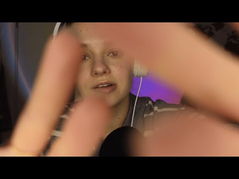 ASMR hand movements & hand sounds with random whisper ramble