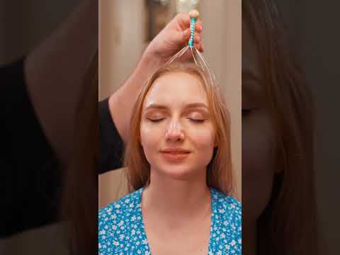 Relaxing head asmr massage for Irina #asmrmassage