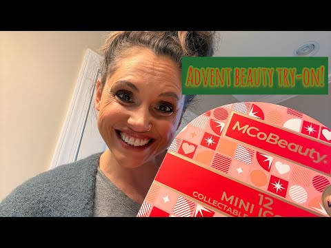 ASMR | Advent Beauty Calendar Try-On ✨ GRWM + Gum Chewing