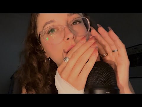 ASMR pure close clicky whispers with up close hand movements (echoed)