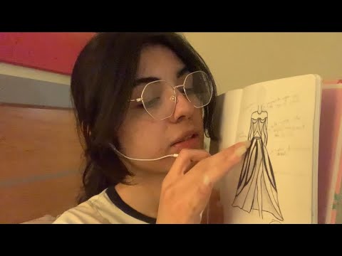 ASMR| te muestro mis diseños de vestidos 👗