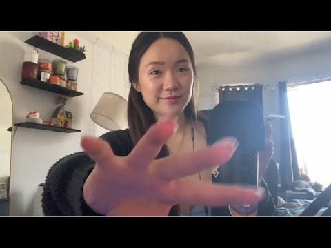 ASMR invisible triggers with hand movements, tapping, rambles