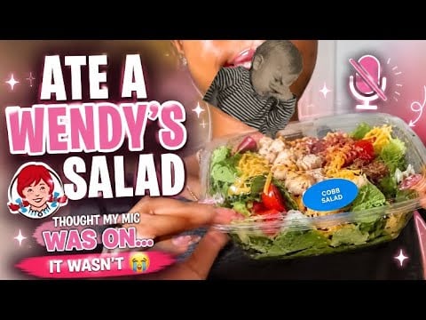 ASMR Eating a Salad 🥗 OMG I THOUGHT MY MIC WAS ON 😭