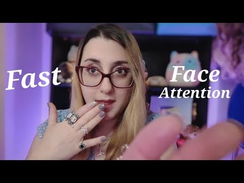 ASMR Personal Attention to your face (spit painting, poking, (face touching)