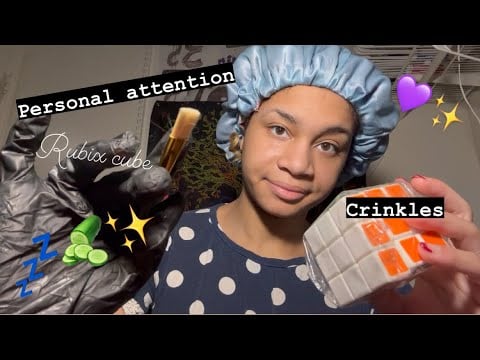 ASMR - Crinkly Rubix Cube Tapping and Personal Attention (Jackie)