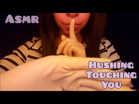 ASMR ◇ Hushing/touching you with surgical latex gloves 💫