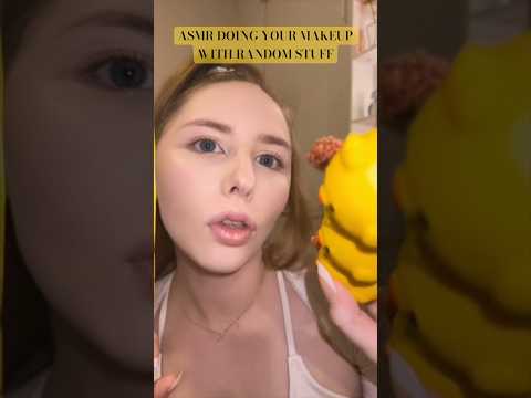 asmr doing your makeup with random items ✨ #asmrsounds #asmrcommunity #asmrtingles #asmr