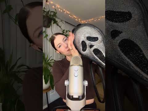 Tapping on a Sparkly Ghost Face Bag ASMR