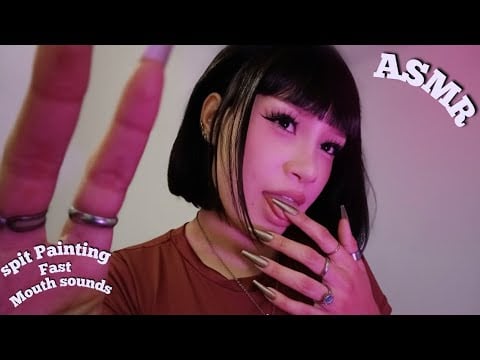 ASMR Cleaning your face With Spit Painting 
