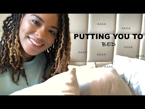 Kind Friend Tucking You Into Bed - PERSONAL ATTENTION ASMR - Face Massage, Hair Brushing