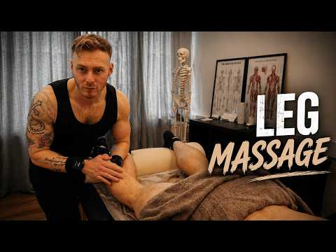 Fixing My Bodybuilder Friend's Sore Legs ~ Deep Tissue ASMR (with Voiceover)