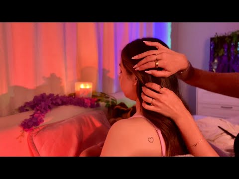 2 Hours of ASMR ✨ Hair Play, Face Attention, Hand Massage & Girl in Class Roleplay