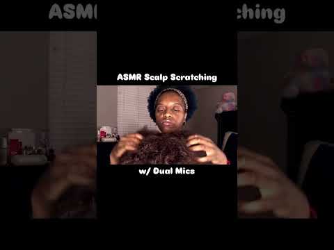 ASMR Dual Mic Scalp Scratching  #satisfyingvide #scalpscratching
