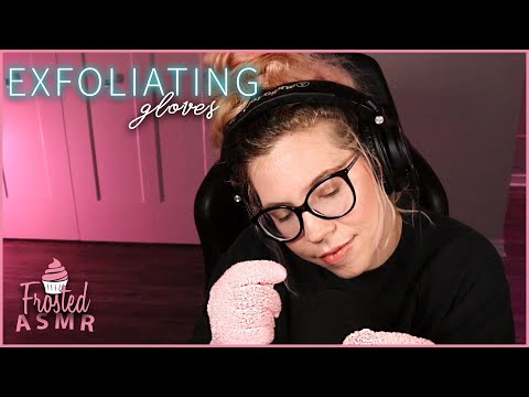 ASMR | Mic Rubbing & Hand Sounds | Scrunchie Exfoliating Gloves