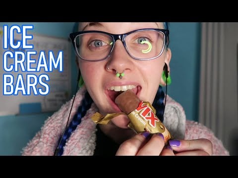 ASMR Eating Twix Ice Cream Bars