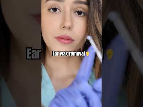 Gentle ear wax removal👂#asmr #asmrsounds #earwaxremoval #roleplay #shorts